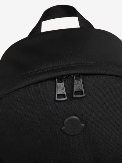 Moncler Pierrick Backpack Front Zip-fastening Pocket In Black