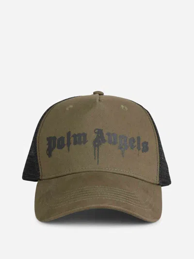 Palm Angels Logo-print Trucker Cap In Neutral