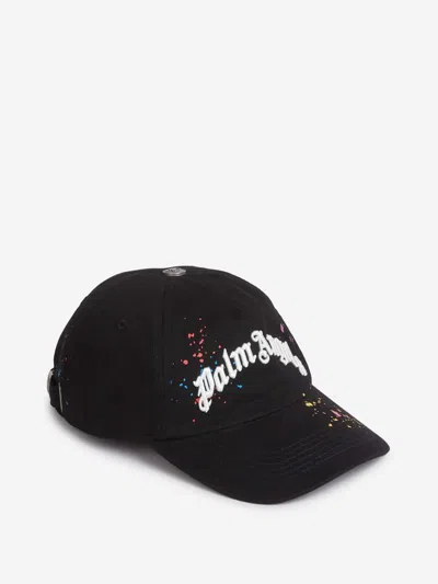 Palm Angels Printed Cap In Black
