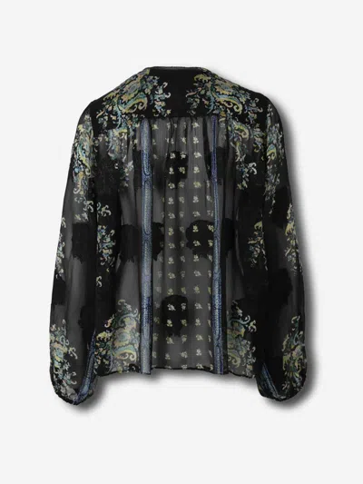 Ulla Johnson Aster Printed Blouse In Black