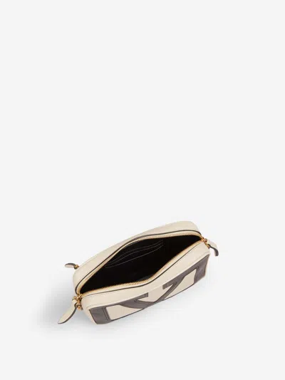 Valentino Viva Superstar Two-tone Leather Messenger Bag In White