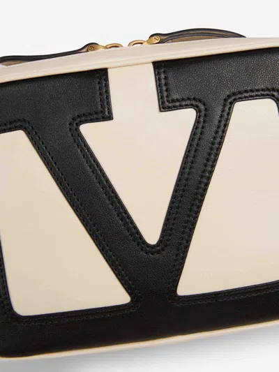 Valentino Viva Superstar Two-tone Leather Messenger Bag In White