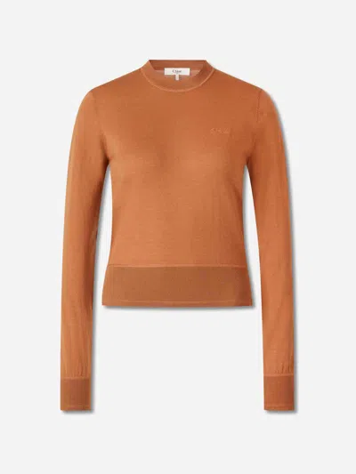 Chloé Wool Knit Jersey In Orange