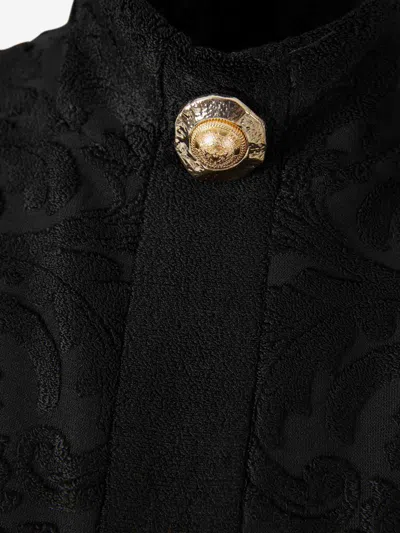 Balmain Mini Jacquard Dress In Black