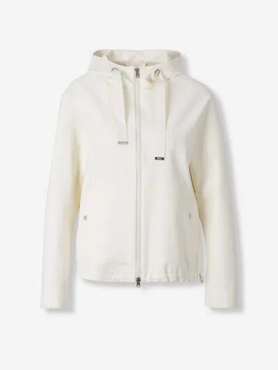 Herno Technical Hooded Jacket In White