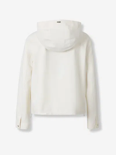 Herno Technical Hooded Jacket In White