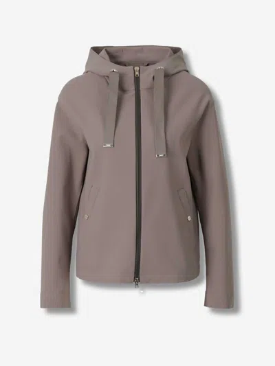 Herno Technical Hooded Jacket In Gray