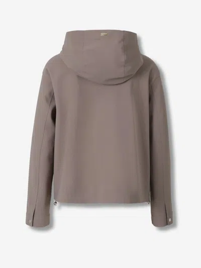 Herno Technical Hooded Jacket In Gray