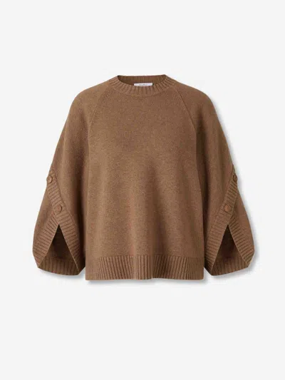 Max Mara Knitted Sweater In Brown