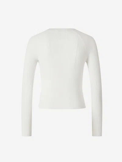 Max Mara Long Sleeve T-shirt In White