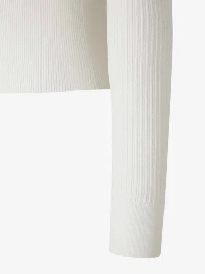 Max Mara Long Sleeve T-shirt In White