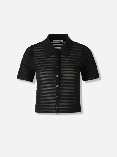 Simkhai Short-sleeve Cardigan In Black