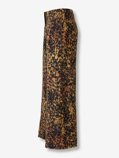 Ulla Johnson Wide Leopard Pants In Gold