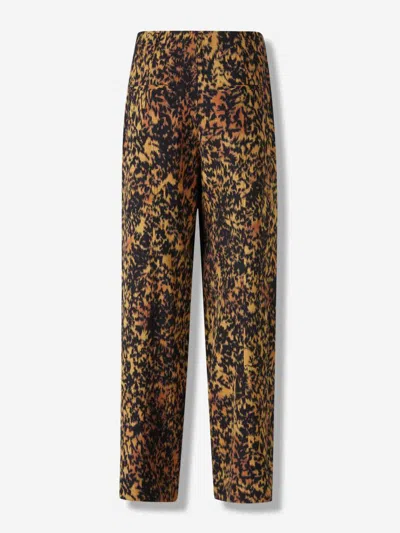 Ulla Johnson Wide Leopard Pants In Gold