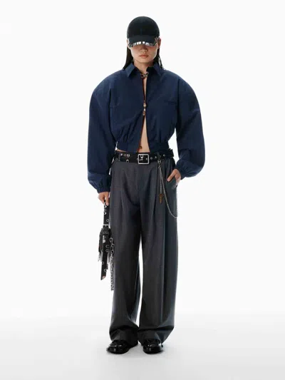 Alexander Wang Chain-link Tailored Trousers In Black