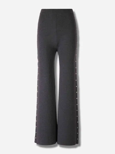 Jil Sander Knit Trousers Buttons In Gray