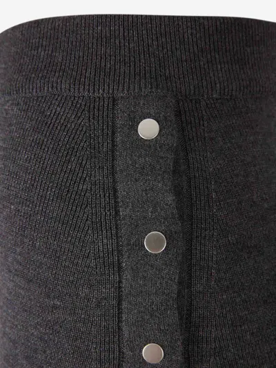 Jil Sander Knit Trousers Buttons In Gray