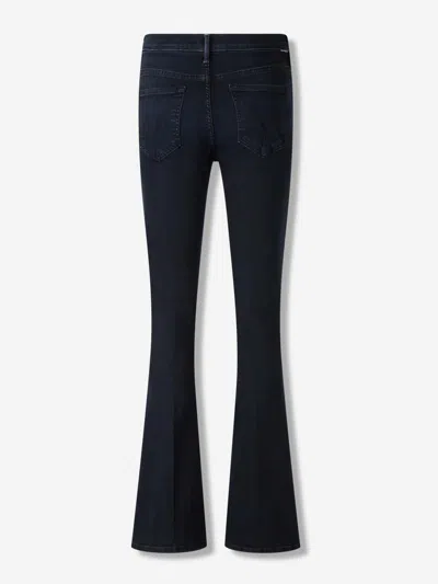 Mother Midnight Blue Stretch Denim The Weekender Jeans In Blue
