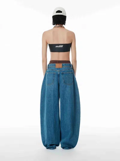 Alexander Wang Wide Balloon Jeans In Blue