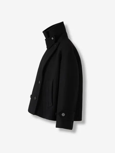 Chloé Oversized Short Coat In Black