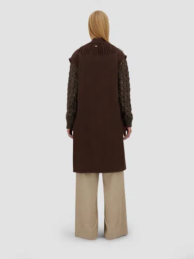 Herno Fringe Vest Casual Jacket In Brown