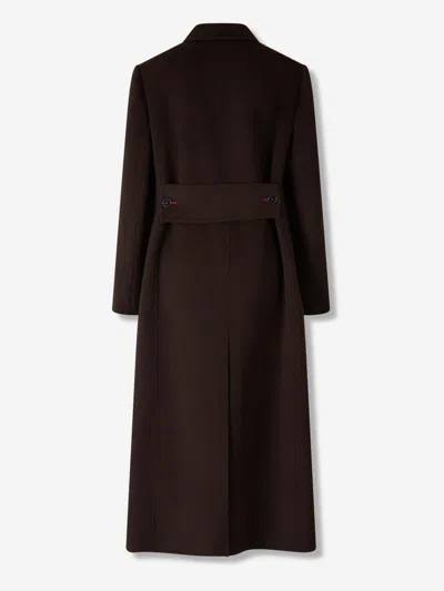Victoria Beckham Double-breasted Long Coat With Tailored Silhouette In Black