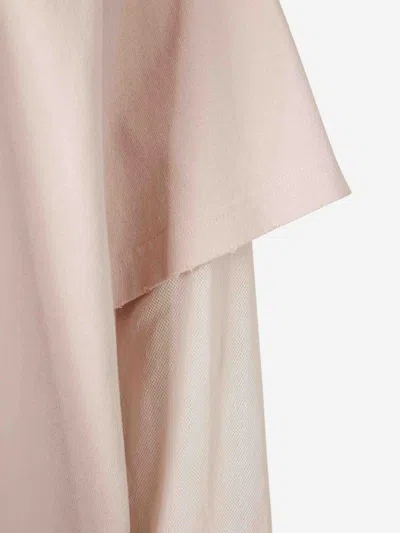 Acne Studios Pink Violet Layered T-shirt With Print In Multi