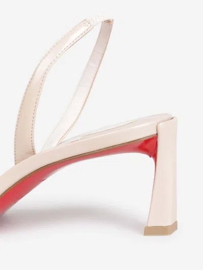 Christian Louboutin Condora Leather Red Sole Slingback Sandals In Nude