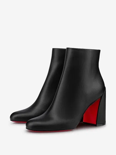 Christian Louboutin Turela 85 Leather Bootie In Black