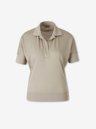 Herno Short Sleeve Polo In Gray