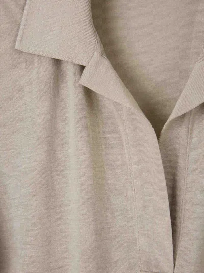 Herno Short Sleeve Polo In Gray