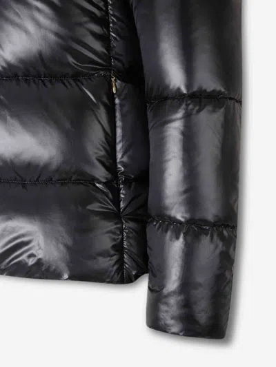 Herno Fur Collar Down Jacket In Black