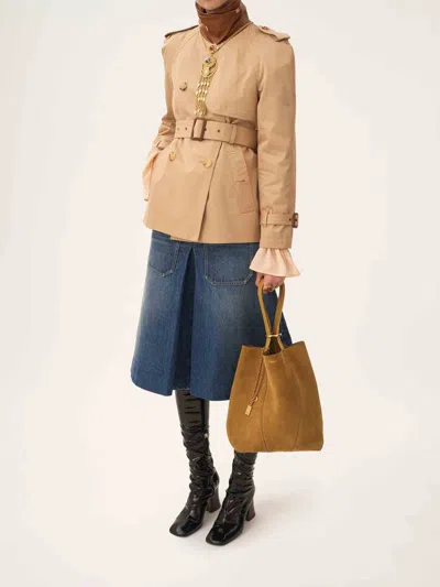 Chloé Spin Tote Bag In Brown