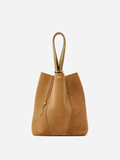 Chloé Spin Tote Bag In Brown