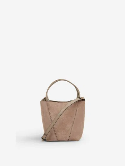 Chloé Spin Mini Tote Bag In Brown