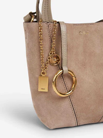 Chloé Spin Mini Tote Bag In Brown