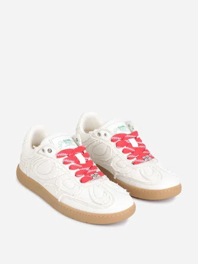 Ganni Sneakers 08 Canvas Raw Edge In White