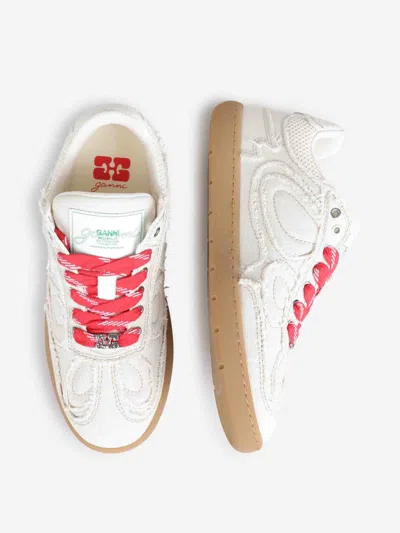 Ganni Sneakers 08 Canvas Raw Edge In White