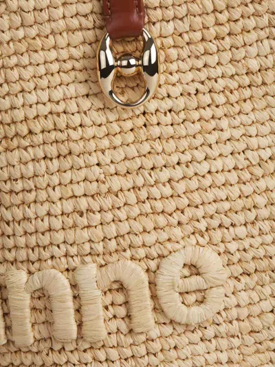 Rabanne Woven Tote Bag In Nude