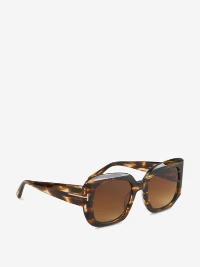 Tom Ford Rectangular Sunglasses In Brown