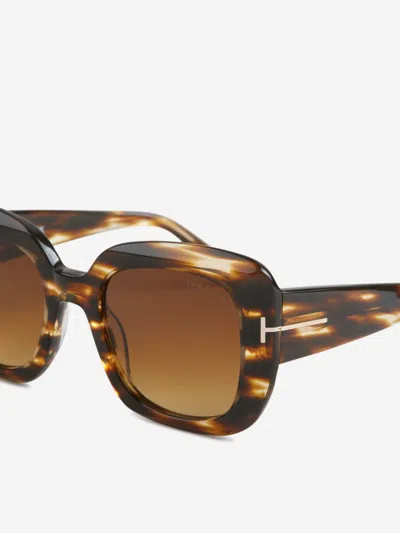 Tom Ford Rectangular Sunglasses In Brown