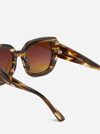Tom Ford Rectangular Sunglasses In Brown