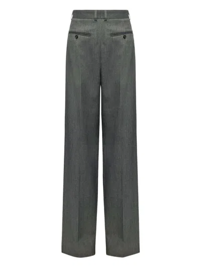 Mm6 Maison Margiela Mm6 By Maison Margiela High-waisted Tailored Pants With Wide Leg In Gray