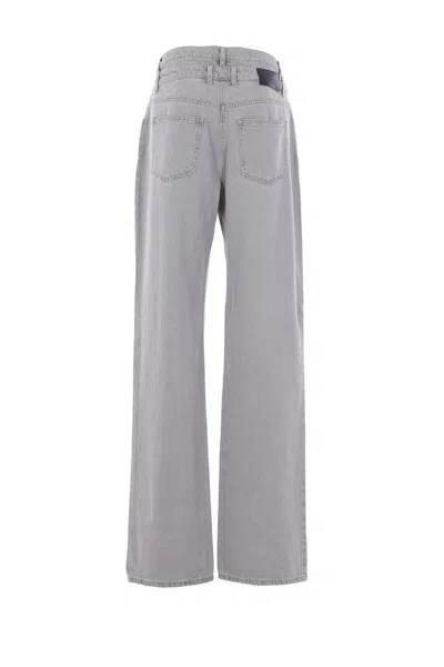 Elisabetta Franchi Embroidered-pocket Jeans In Gray
