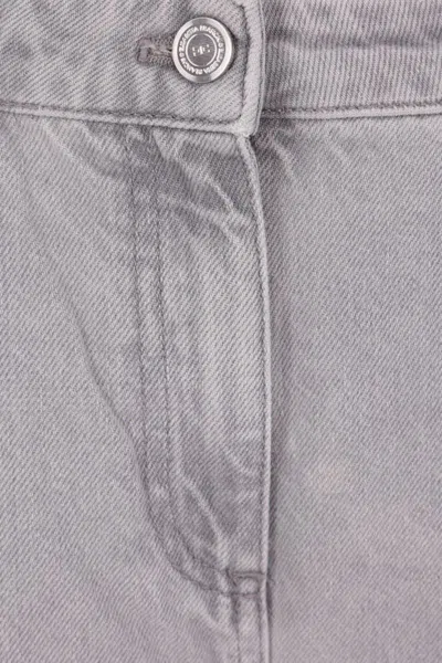 Elisabetta Franchi Embroidered-pocket Jeans In Gray