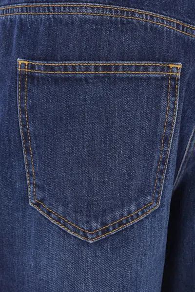 Elisabetta Franchi Jeans Con Catena Gioiello Blu In Blue
