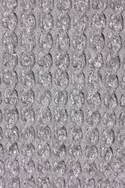 Elisabetta Franchi Sequin-embellished High-neck Sweater In Gray