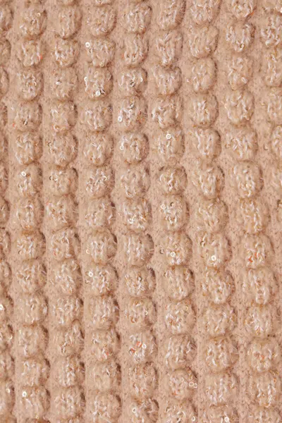 Elisabetta Franchi Sequin-embellished Cable-knit Sweater In Brown