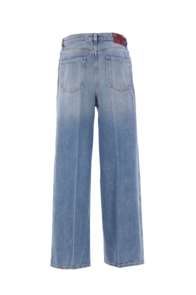 Gucci Wide-leg Denim Jeans With Faded Wash In Blue