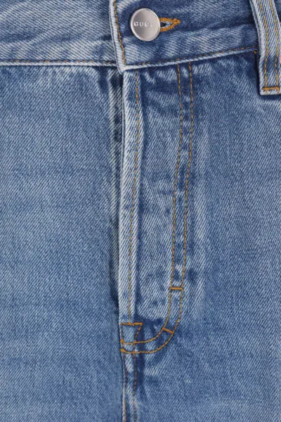 Gucci Wide-leg Denim Jeans With Faded Wash In Blue